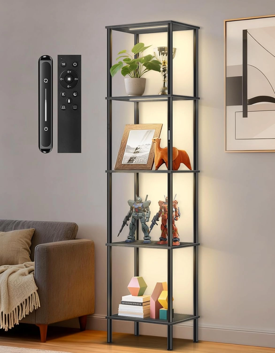 Intelligens LED-megvilágítású dizájn polcrendszer kép 2