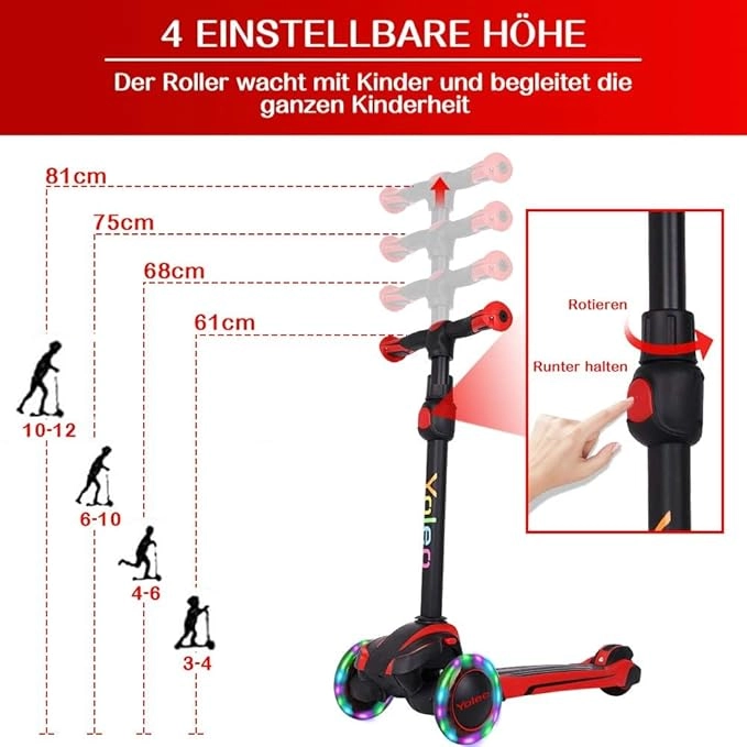 Yoleo 3-kerekű Gyerek Roller kép 3