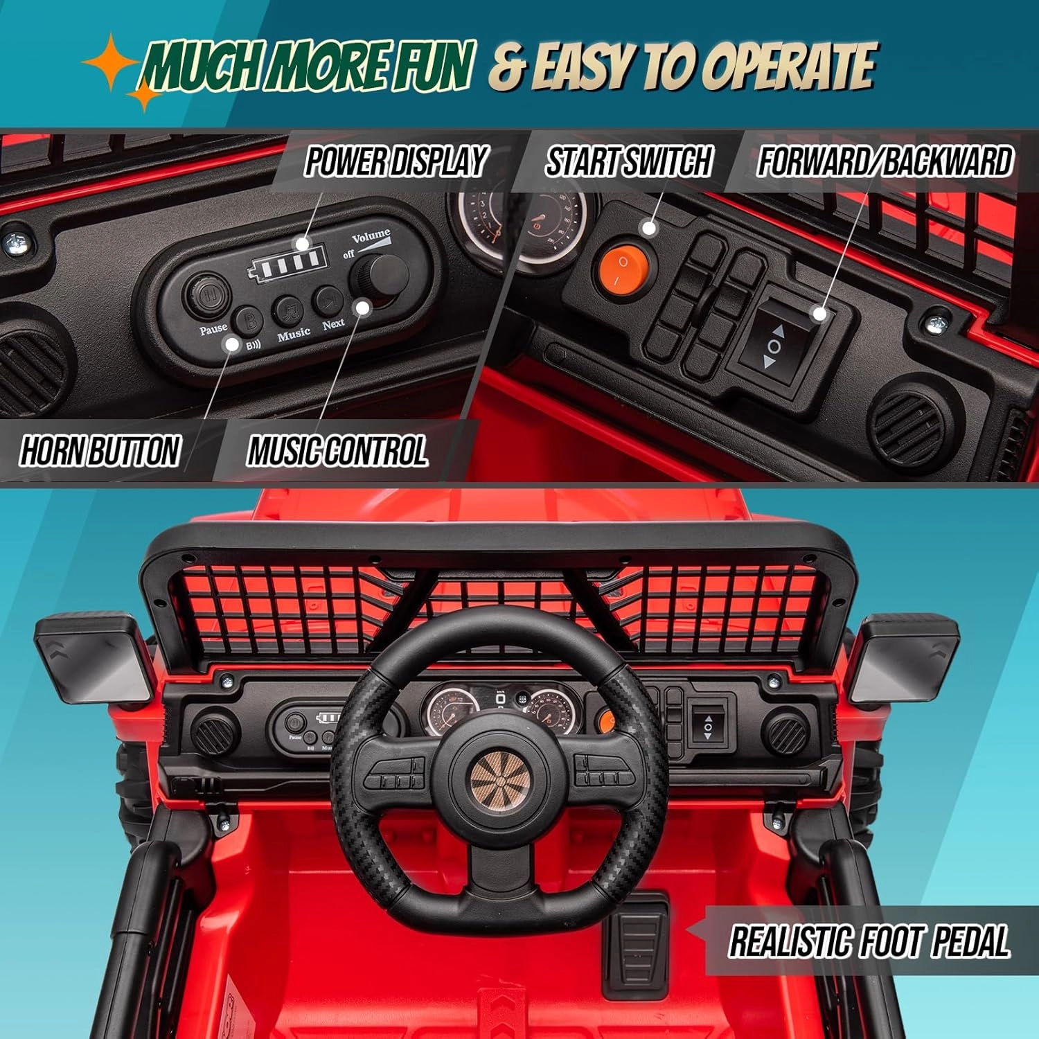 JOYMOR 12V Elektromos gyermek terpjáró kép 6