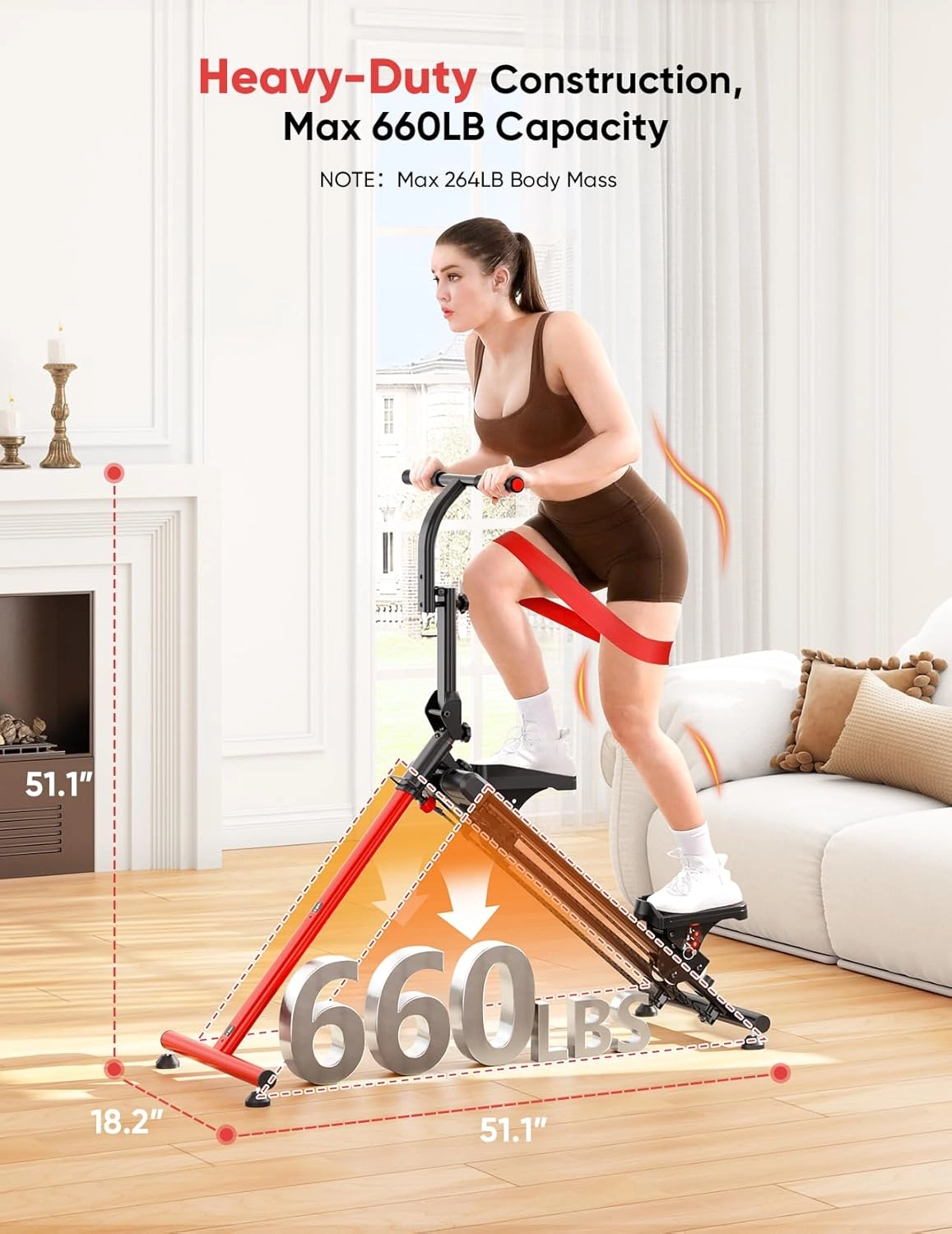 Yoleo 3-in-1 multifunkciós lépcsőző és fitneszgép kép 4
